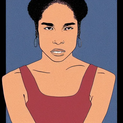 Image similar to “ zoe kravitz retro minimalist portrait by jean giraud, moebius starwatcher comic, sharp, smooth face, 8 k ”