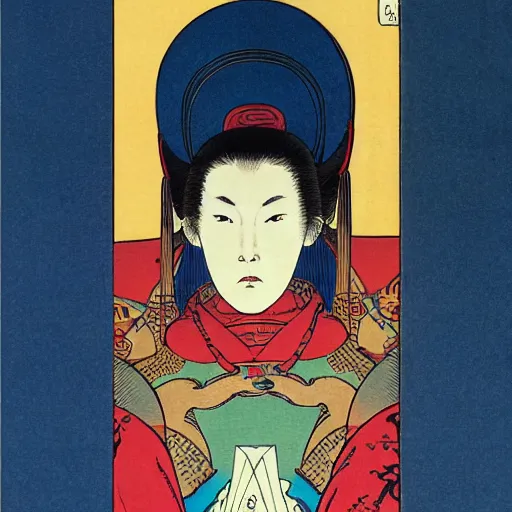 Image similar to a stunning portrait of a sci fi female oracle of flames by moebius hd wallpaper ukiyo - e oil on canvas matte illustration poster character art