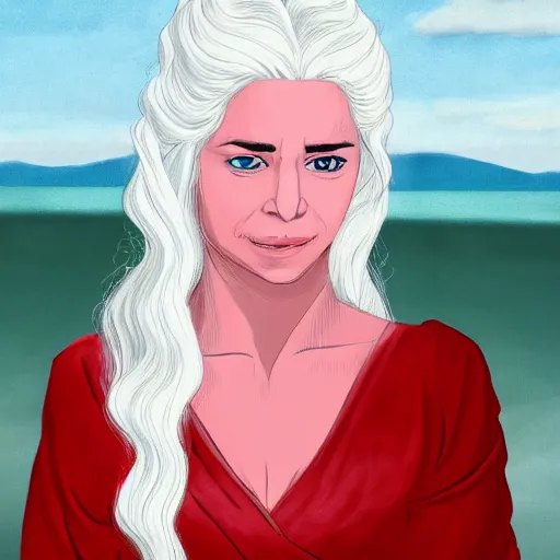 Image similar to Daenarys Targaryen as pepe the frog