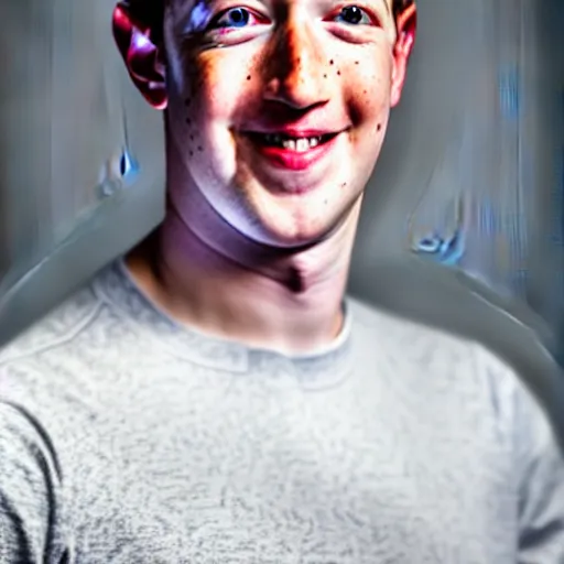 Image similar to a full portrait of evil grinning mark zuckerberg with pale skin and bloodshot eyes and blood flowing from his eyes over his cheeks f / 2 2, 3 5 mm, 2 7 0 0 k, lighting, perfect faces, award winning photography.