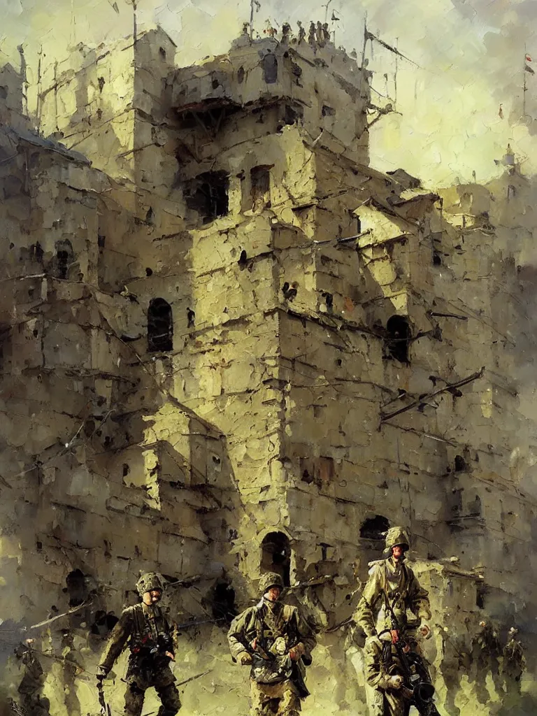 Prompt: army with cat faces, military, amazing impressionistic oil painting by alexi zaitsev, melinda matyas, denis sarazhin, karl Spitzweg, intricate details, high quality, visible brush strokes, award winning, sharp focus, cool white