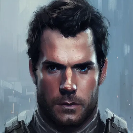 Prompt: portrait of a man by greg rutkowski, he looks like henry cavill with military short hair, wearing tactical gear of the galactic alliance, he is about 3 0 years old, highly detailed portrait, digital painting, artstation, concept art, smooth, sharp foccus ilustration, artstation hq