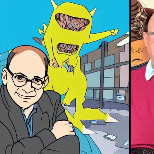 Image similar to George Costanza falls into the Digiverse and ends up with The Worst Digimon.