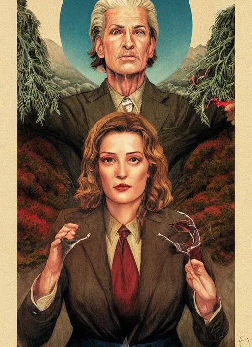 Image similar to twin peaks poster art, the spirit thats the physical manifestation embodiment of the concept of kopfkino, old retro pulp, by michael whelan, rossetti bouguereau, artgerm, nostalgic, old fashioned