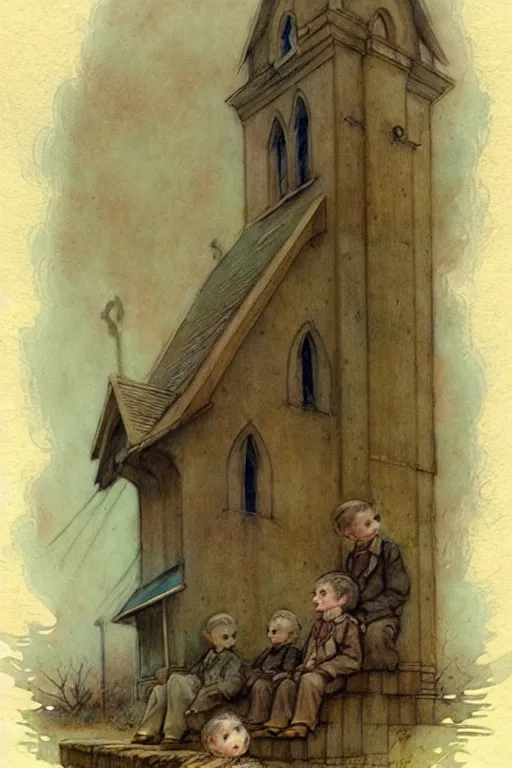 Image similar to (((((1950s church . muted colors.))))) by Jean-Baptiste Monge !!!!!!!!!!!!!!!!!!!!!!!!!!!