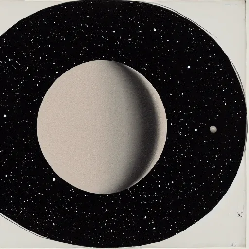 Prompt: forbidding by david hammons 1 9 5 0 s. illustration. using data from a nasa exoplanet space telescope, scientists discovered a jupiter - like world 3 7 9 light - years from earth, orbiting a star similar to our sun.