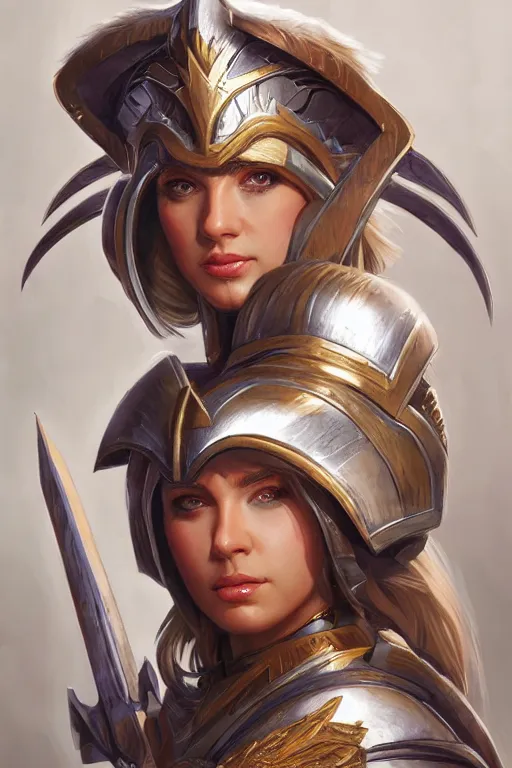 Image similar to amazon valkyrie athena, d & d, fantasy, portrait, highly detailed, headshot, digital painting, trending on artstation, concept art, sharp focus, illustration, art by artgerm and greg rutkowski and magali villeneuve