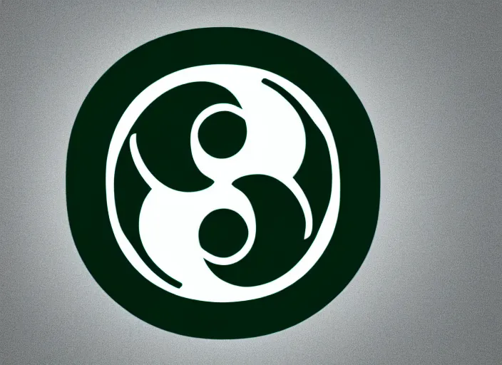 Image similar to A yin-yang logo in green and blue