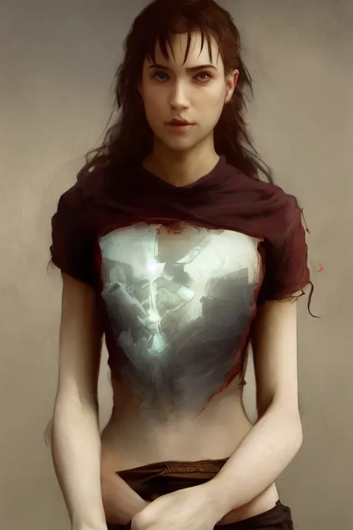 Prompt: an art and technology t - shirt, digital art from artstation, by ruan jia and mandy jurgens and artgerm and william - adolphe bouguereau fantasy, epic digital art, volumetrc lighting, clean detail 8 k resolution