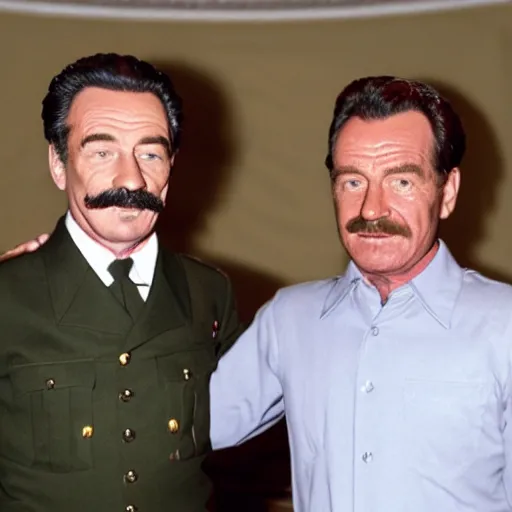 Prompt: picture of stalin and bryan cranston