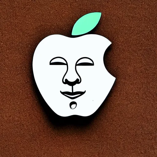 Image similar to an apple with tim cooks face