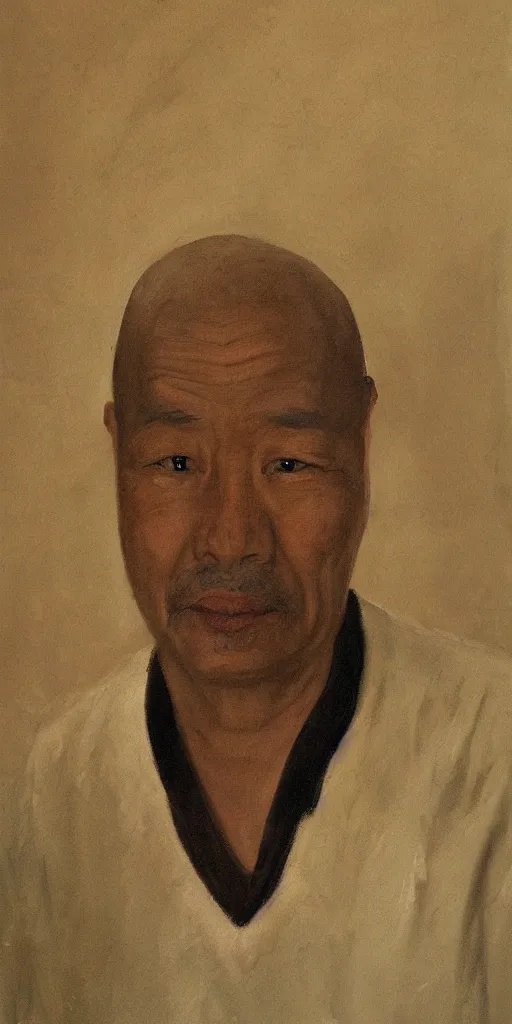 Image similar to painting portrait of a man by yongbo zhao