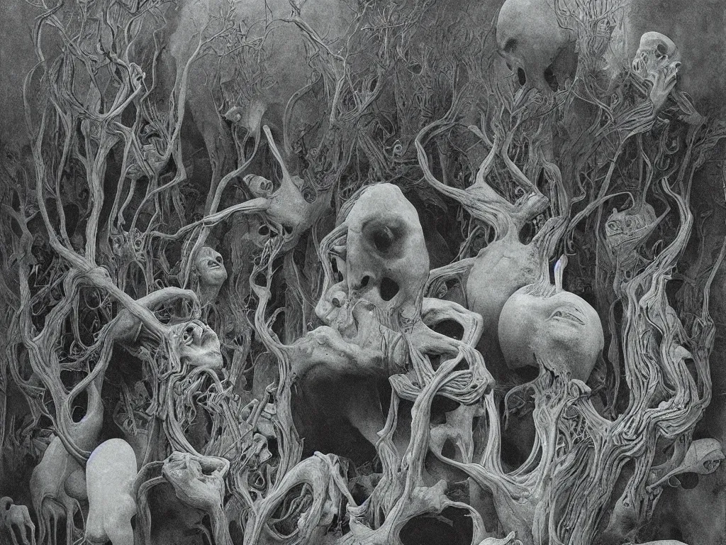 Prompt: ordering coffee at the neighborhood starbucks, from the terrifying and incomprehensible beyond, body horror, leo and diane dillon, zdzisław beksinski and ansel adams