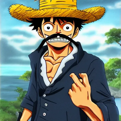 [ luffy mustache ] ( by george morikawa ) | Stable Diffusion | OpenArt