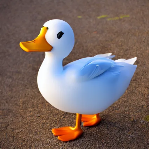 Image similar to realistic anthropomorphic duck with human arms, 4k photograph