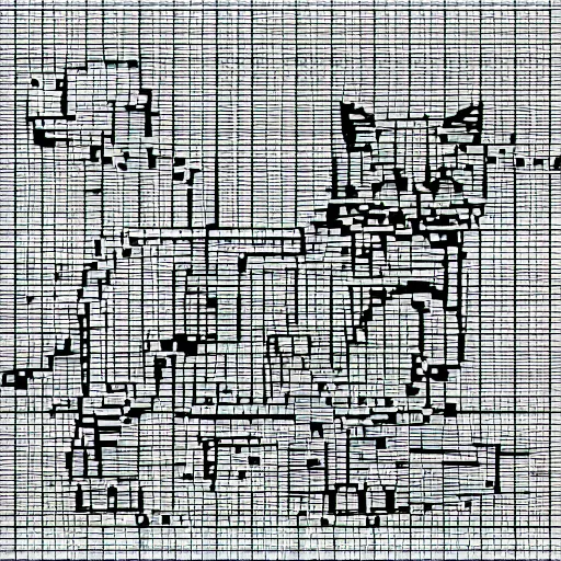 Image similar to ascii art of a cat with a machine gun