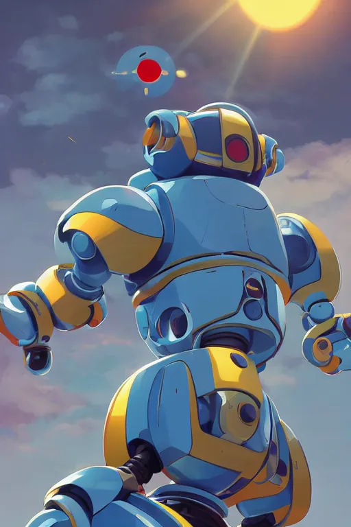 Image similar to metabots medabots medarotto medarot robot minimalist comics, behance hd by jesper ejsing, by rhads, makoto shinkai and lois van baarle, ilya kuvshinov, rossdraws global illumination ray tracing hdr radiating a glowing aura