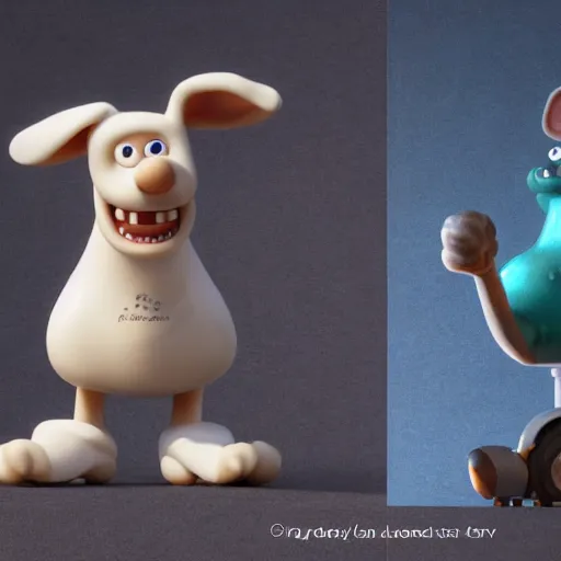 Prompt: Wallace and Gromit in real life, Realistic, HD Quality, 8k Resolution, Digital Art, Trending on Artstation