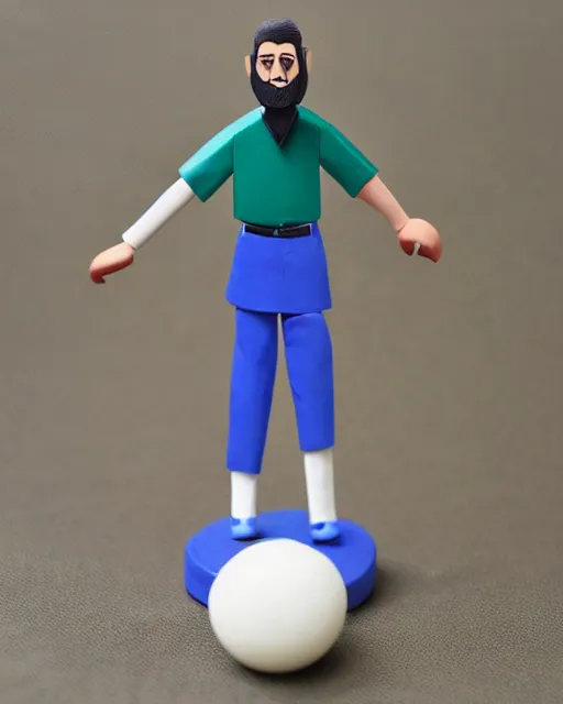 Prompt: benjamin herzl, stop motion vinyl figure, plastic, toy