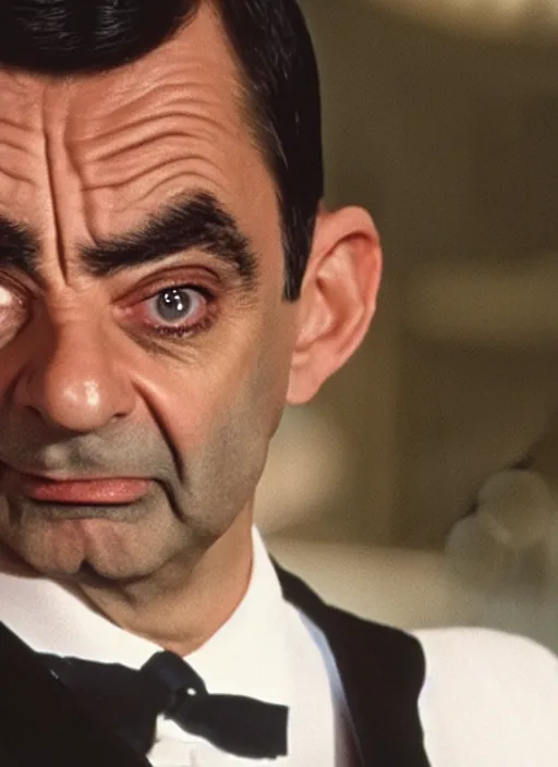 Prompt: mr bean as james bond 0 0 7