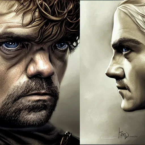 Image similar to peter dinklage as legolas ( ( ears ) ), digital painting, extremely detailed, 4 k, intricate, brush strokes, mark arian, artgerm, bastien lecouffe - deharme