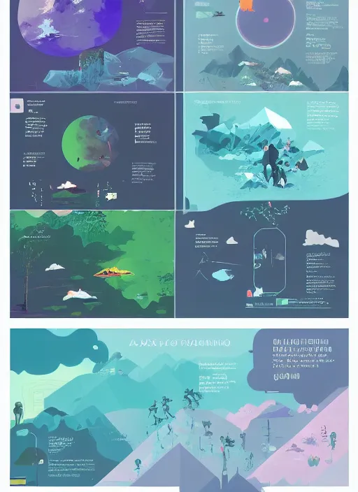 Image similar to axonometric isometric climate change infographic by makoto shinkai, ilya kuvshinov, lois van baarle, rossdraws, basquiat | maximalism, trending on artstation | complimentary color scheme