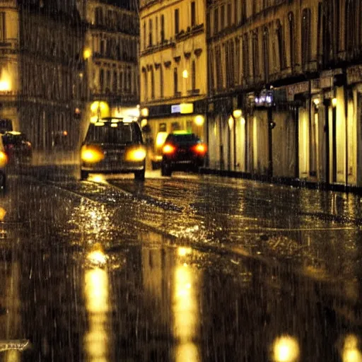 Image similar to photo rainy night in paris, reflections