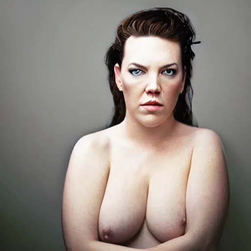 Prompt: a portrait of Angela White by Martin Schoeller, photorealsitic, global lighting