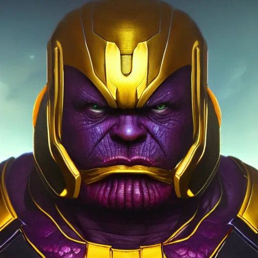 Prompt: pepe as thanos, marvel, futuristic, artstation, dramatic light