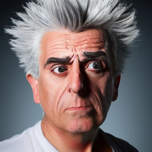 Image similar to Rick Sanchez as a real person 4k detailed super realistic