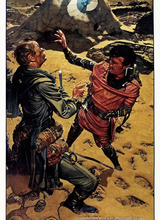 Image similar to the navigator scene from the 1982 movie dune, by norman rockwell and jason fabok and tom lovell and frank schoonover and dean cornwell and jack kirby