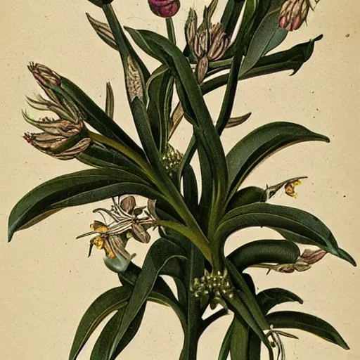 Prompt: vintage botanical illustration of guy fieri