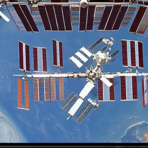 Image similar to iss space station full of muppets, 8 k