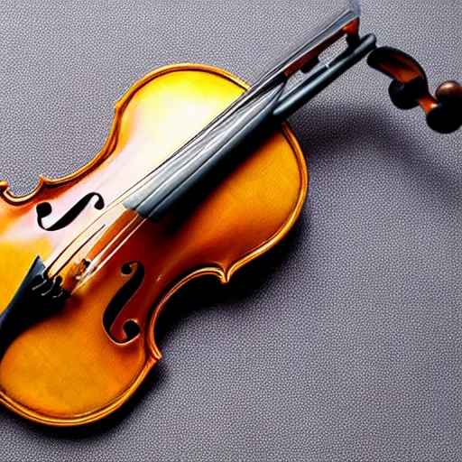 Image similar to A photo of a stradivari violin, studio lighting, top view