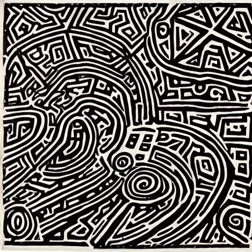 Prompt: Liminal space in outer space by Keith Harring