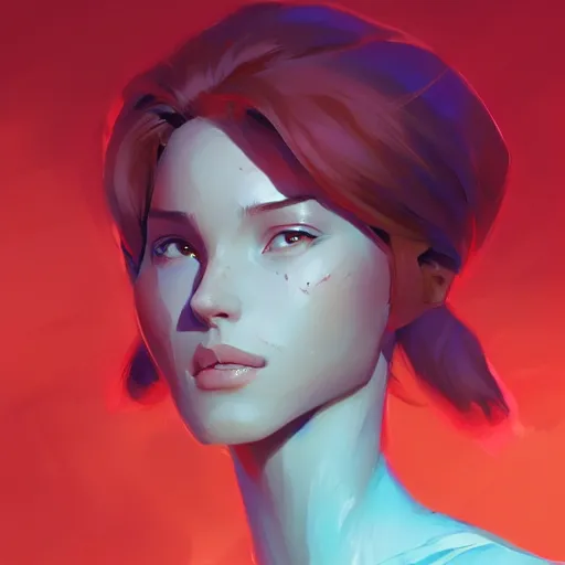 Image similar to red skinned woman, subsurface scattering, behance hd artstation by jesper ejsing by rhads, makoto shinkai and lois van baarle, ilya kuvshinov, ossdraws