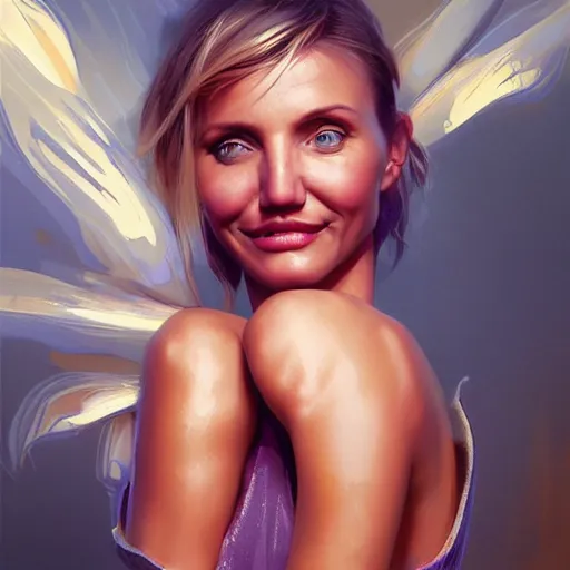 Image similar to Cameron Diaz by Stanley Artgerm Lau, WLOP, Rossdraws, James Jean, Andrei Riabovitchev, Marc Simonetti