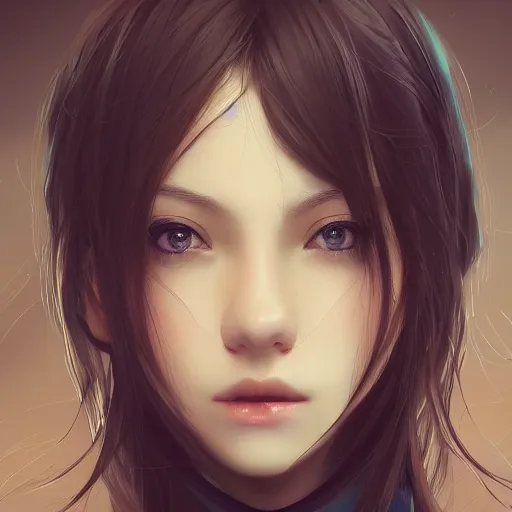 Image similar to a beautiful girl by wlop, closeup headshot, 8 k, closeup, high detailed, smooth, trending on artstation, digital illustration.