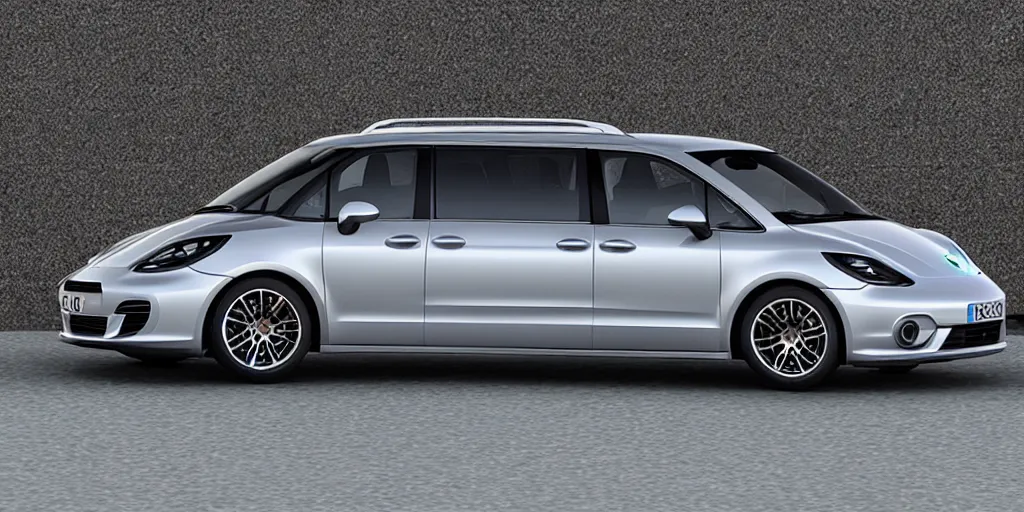 Prompt: “2021 Porsche Minivan, ultra realistic, 4K, high detail”