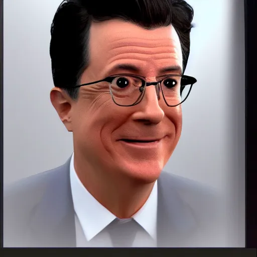 Image similar to stephen colbert face in a clear beer bottle!!!!, 8 k, ultra realistic details