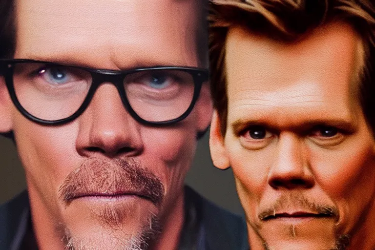 Image similar to a painting bacon with kevin bacon's face, 8 k, cinematic, movie still