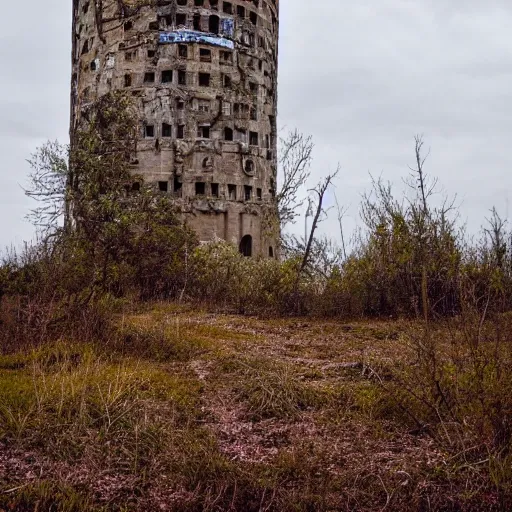 Image similar to abandoned wizard tower