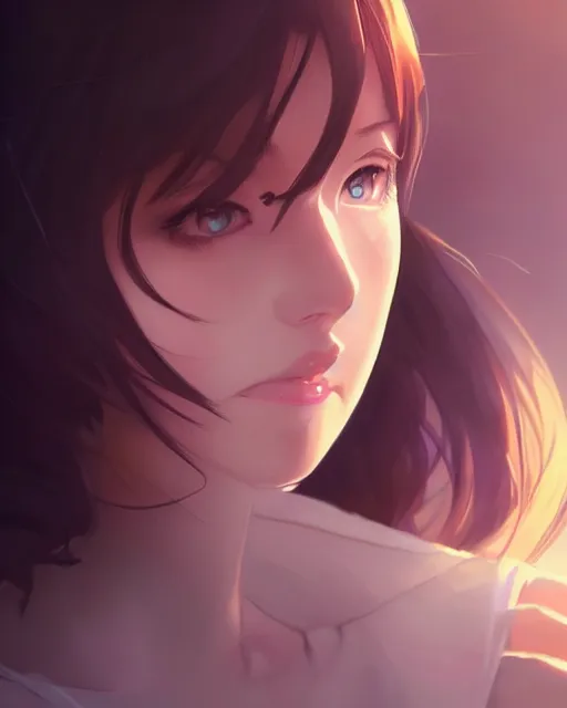 Image similar to a sophisticated woman, full shot, atmospheric lighting, detailed face, by makoto shinkai, stanley artgerm lau, wlop, rossdraws