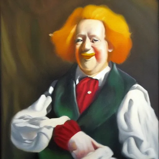 Prompt: Ronald Macdonald oil painting