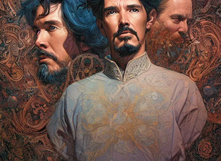 Image similar to a highly detailed heavenly portrait of stephen strange, james gurney, james jean