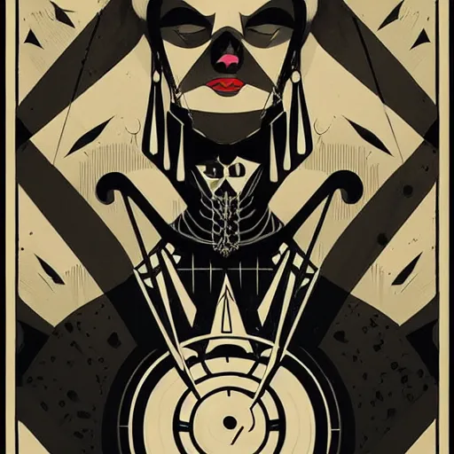 Prompt: art deco gothica by mcbess, greg rutkowski