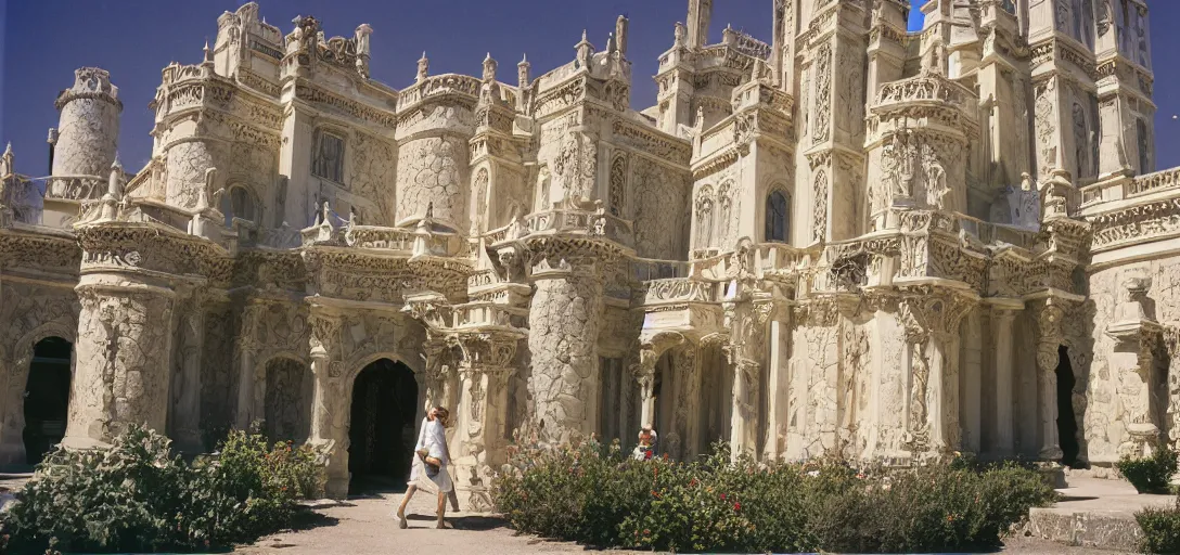 Prompt: a poor man's hearst castle. fujinon premista 1 9 - 4 5 mm t 2. 9. portra 8 0 0.