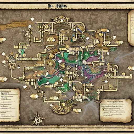 Image similar to d&d megadungeon map, labyrinth