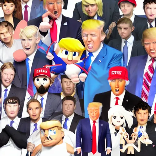 Image similar to Donald Trump as Smash Bros character