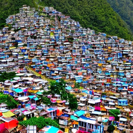 Image similar to Realistic aerial photograph of sikkim with some people moving around in India